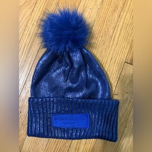 Kurt Geiger Blue Pom-Pom Hat